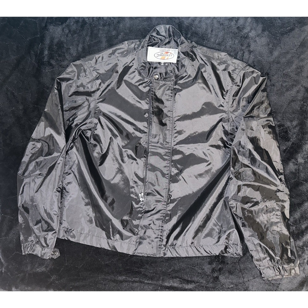Joe Rocket Nylon Black Zip In Liner Black Motorcycle Jacket Men's Size Large